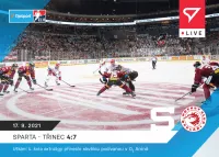 Hokejove karty Tipsport ELH 2021-22 - Live Set 2. kola (5 karet) - sparta - trinec 4-7