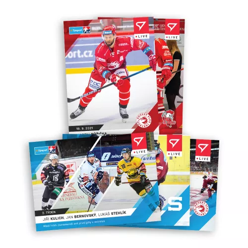 Hokejové karty Tipsport ELH 2021-22 - Live Set 2. týždňa (5 kariet)