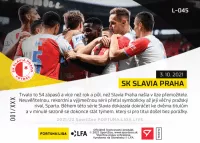 Fotbalove karty Fortuna Liga 2021-22 - L-045 SK Slavia zadni strana