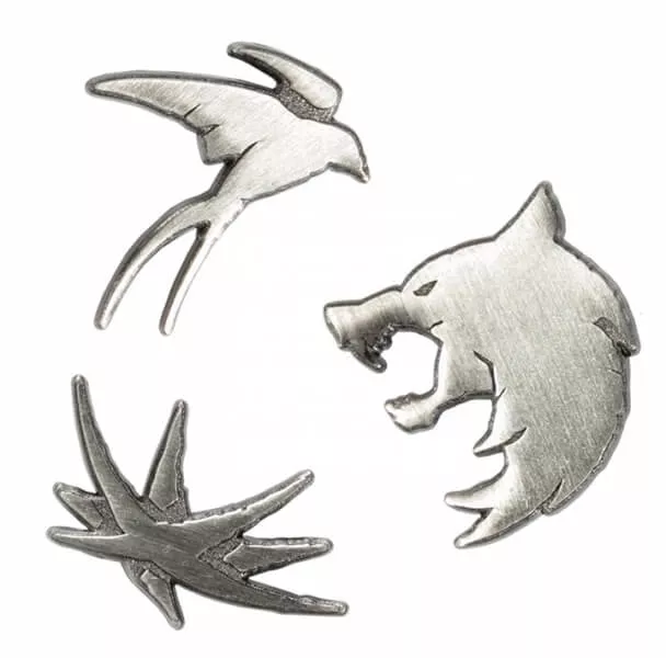 The Witcher - Odznak Zaklínač Trinity Sigils - vlk, lastovička a zornica (Netflix)