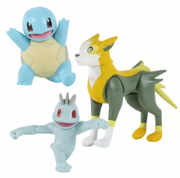 Pokémon akčné figúrky Squirtle, Boltund a Machop 5 - 8 cm
