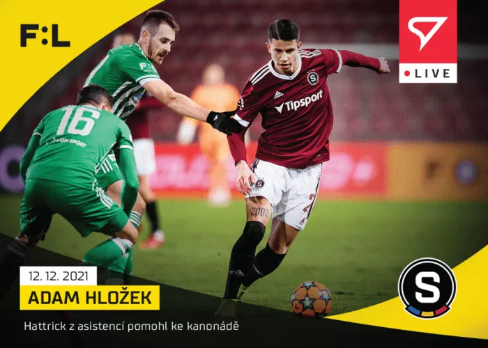 Futbalové karty Fortuna Liga 2021-22 - L-082 Adam Hložek
