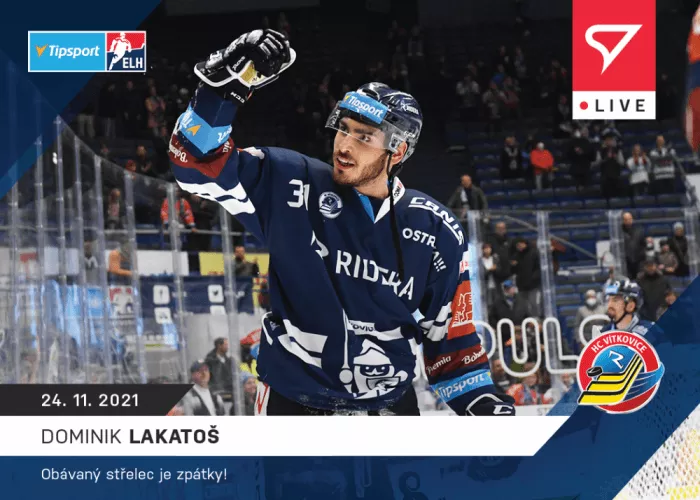 Hokejové karty Tipsport ELH 2021-22 - L-048 Dominik Lakatoš