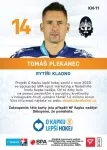 Hokejove karty Tipsport ELH 2021-22 - KN-11 Tomas Plekanec zadni strana