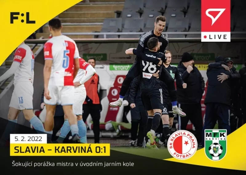 Futbalové karty Fortuna Liga 2021-22 - L-088 Slavia - Karviná 0:1 