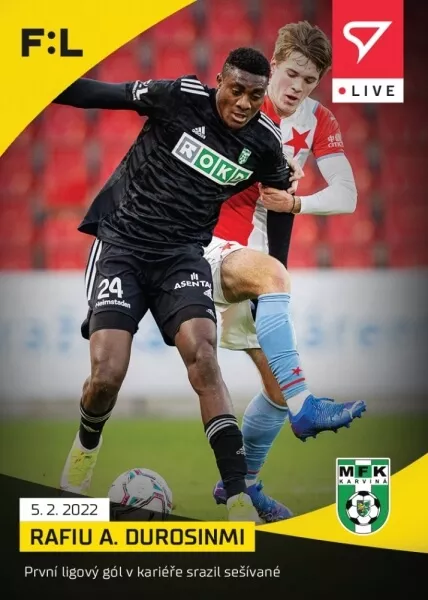 Futbalové karty Fortuna Liga 2021-22 - L-089 Rafiu Adekunle Durosinmi