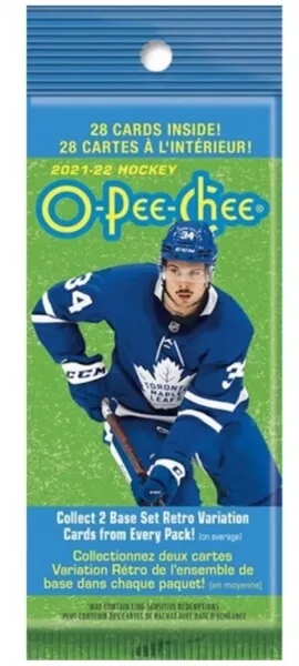 2021-22 NHL Upper Deck O-Pee-Chee Fat pack - hokejové karty