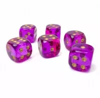 Sada hracích kostek Chessex - Gemini Transculent d6 16 mm