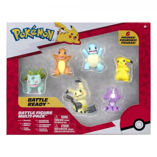 Pokémon akčné figúrky 6-Pack 5 cm (Charmander, Squirtle a ďalšie)