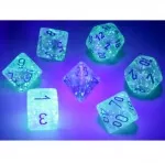 Chessex Borealis Polyhedral Icicle/Light blue Luminary 7-Die Set
