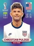 World Cup Katar 2022 - box fotbalových samolepek EN/DE - Christian Pulisic