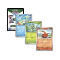 Pokémon Paldea Collection - Fuecoco - startovní Pokémoni Sprigatito, Fuecoco a Quaxly a karta do online