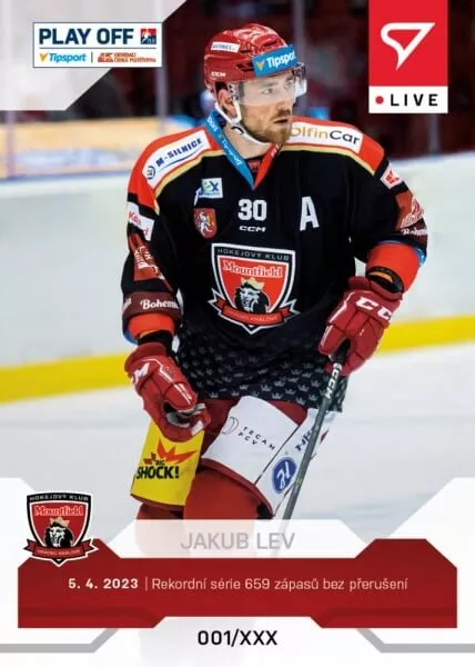Hokejová karta Tipsport ELH 2022-2023 - L-112 Jakub Lev