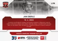 Hokejista Jan Eberle kartička tisport back