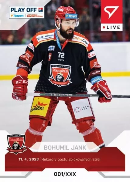 Hokejová karta Tipsport ELH 2022-2023 - L-113 Bohumil Jank