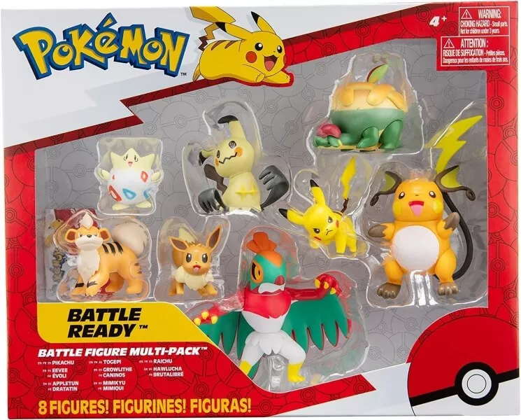 Pokémon akčné figúrky 8-Pack 5 - 8 cm (Pikachu, Eevee, Appletun a další)