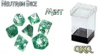 Sada kostek Gate Keeper Games Neutron Dice - Mint 7-Dice Set komplet
