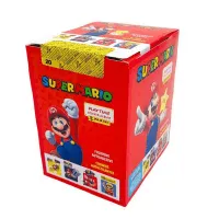Krabice s 36 balíčky samolepek Super Mario