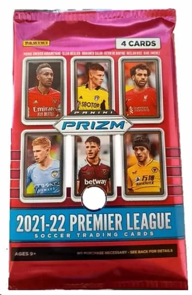 2021-2022 Panini Prizm Premier League Retail Balíček - futbalové karty