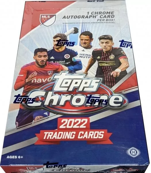 2022 Topps Chrome Major League Soccer Hobby Box - futbalové karty