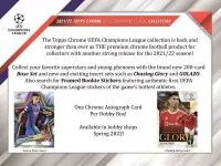 2021-2022 Topps Chrome Champions League Hobby Box - fotbalové karty - plnění 1
