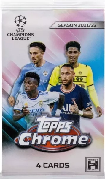 2021-2022 Topps UEFA Champions League Chrome Hobby Balíček - futbalové karty