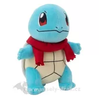 Pokémon plyšák Squirtle s výraznou červenou šálou