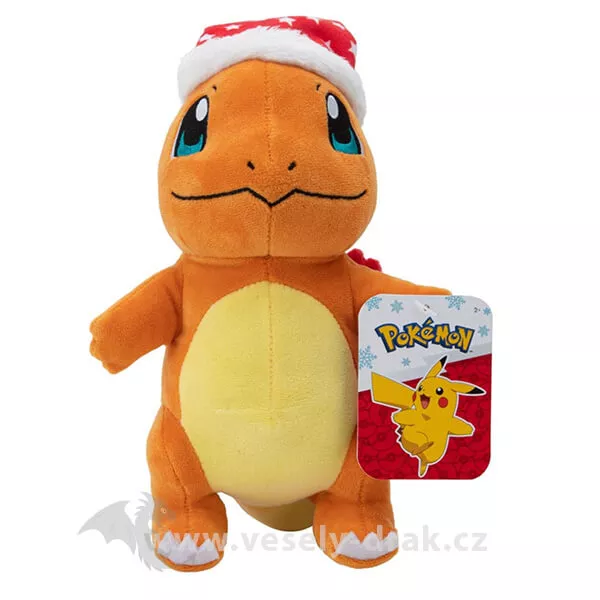 Pokémon plyšák Charmander s vianočnou čepkou 20 cm