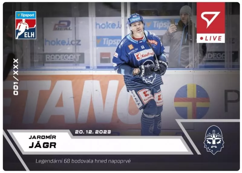 Hokejová karta Live Tipsport 2023-2024 - L-32 Jaromír Jágr
