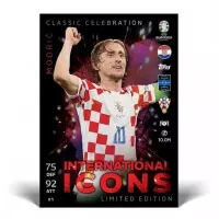 EURO 2024 Topps Match Attax International Icons Classic Celebration Limited Edition Modric