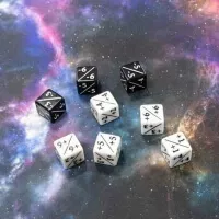 Kraken Wargames Dice - Positive/Negative D6 Dice 16 mm (8 Dice in Tube)