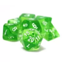 Sada 7+1 zelených kostek Sirius Dice