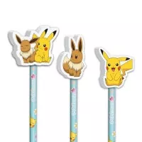 Súprava ceruziek Pokémon s gumou - Pikachu a Eevee