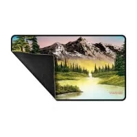 Hracia podložka Bob Ross Mountain Retreat Black Stitched