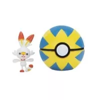 Pokémon Clip and Go Quick Ball - figúrka Scorbunny