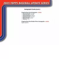 2025 Topps Baseball Hobby Box Update Series - Zberateľské karty