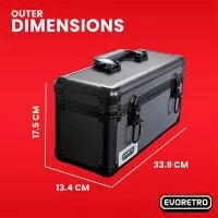 EVORETRO Aluminum Graded Card Storage Case 15-Slot | Black