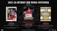 2025-26 Upper Deck Detroit Red Wings Centennial Hobby Box, hokejové karty1