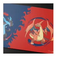 Hracia podložka Pokémon - Mega Charizard X a Mega Charizard Y