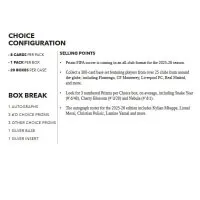 Futbalové karty 25 26 Panini Prizm FIFA Choice Soccer box obsah