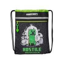 Taška na telocvik alebo prezuvky s vreckom s motívom Minecraft