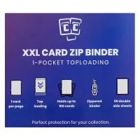 Album na veľké karty TCG Guru XXL Card Zip Binder Xenon Black