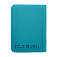 Album na karty TCG Guru Zip Binder 4-Pocket Xenon Turquoise