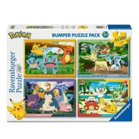 Detské puzzle Pokémon Ravensburger (Bumper Puzzle Pack) – 4 x 100 dielov