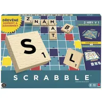 Scrabble v češtine (2 hry v 1) – drevená edícia